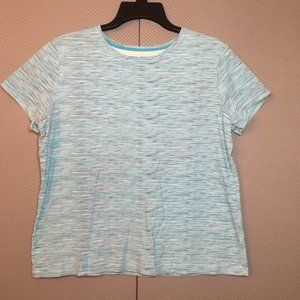 Croft & Barrow - Womens The Classic Tee - Striped Crewneck Top - Size Large